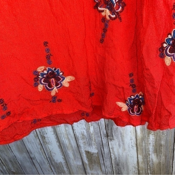 Free People Oxford Floral Embroidered Open Back Mini Dress - Picture 7 of 11